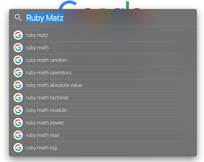 Example of Launchbar for Mac OS