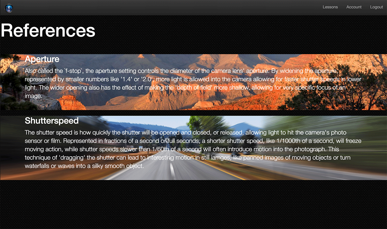 Picset Lessons Index